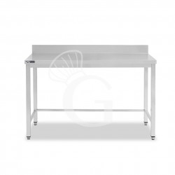 Edelstahltisch mit Aufkantung, B 1500 mm X T 800 mm X H 965 mm