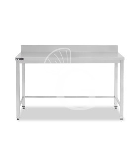 Edelstahltisch mit Aufkantung, B 1600 mm X T 700 mm X H 965 mm