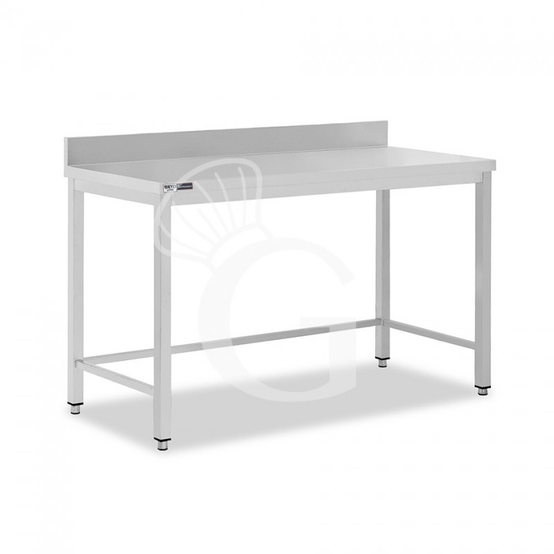 Edelstahltisch mit Aufkantung, B 1600 mm X T 700 mm X H 965 mm