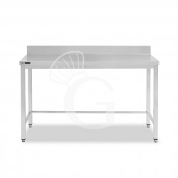 Edelstahltisch mit Aufkantung, B 1700 mm X T 800 mm X H 965 mm