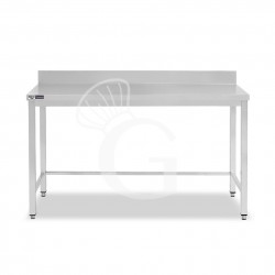 copy of Tavolo semplice in acciaio inox con alzatina e misure L 1800 mm x P 800 mm x H 850 mm