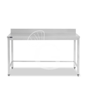 Edelstahltisch mit Aufkantung, B 2000 mm X T 600 mm X H 965 mm