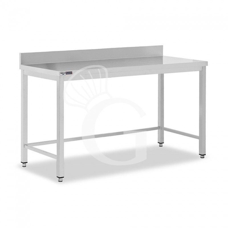 Edelstahltisch mit Aufkantung, B 2000 mm X T 600 mm X H 965 mm