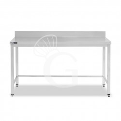 Edelstahltisch mit Aufkantung, B 2000 mm X T 800 mm X H 965 mm