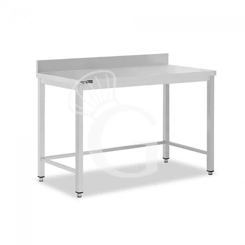 Edelstahltisch mit Aufkantung, B 1200 mm X T 600 mm X H 965 mm