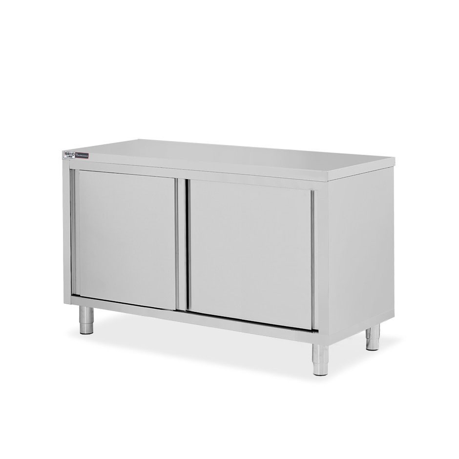 Schranktisch / Arbeitsschrank, 2 Schiebetüren, B 1400 mm x T 600 mm x H 850 mm