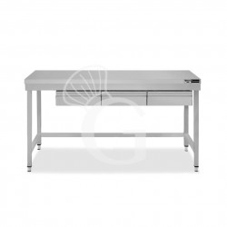 Edelstahltisch, 3 Schubladen, B 1700 mm X T 600 mm X H 865 mm
