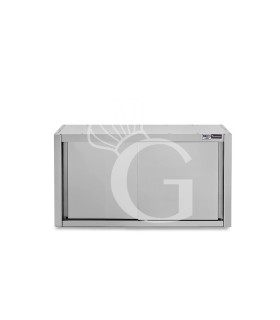 copy of Pensile in acciaio inox con porte scorrevoli, 1 ripiano, L 1100 x P 400 x H 650 mm