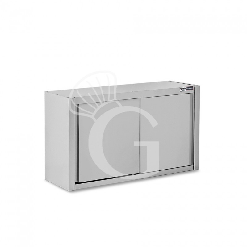 copy of Pensile in acciaio inox con porte scorrevoli, 1 ripiano, L 1000 x P 400 x H 650 mm