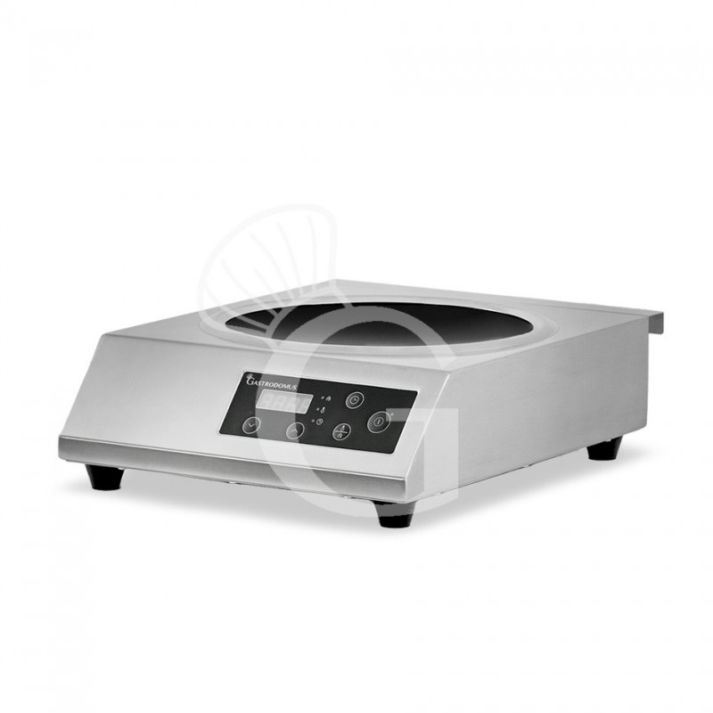 Induktionswok / Wok-Induktionskochplatte, 1 Kochzone, B 340 mm x T 440 mm x H 125 mm, 3500 W