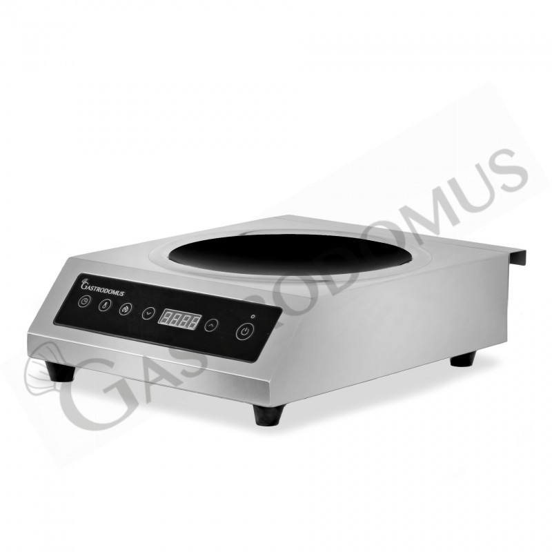 Induktionswok / Wok-Induktionskochplatte, 1 Kochzone, B 340 mm x T 445 mm x H 130 mm, 3500 W