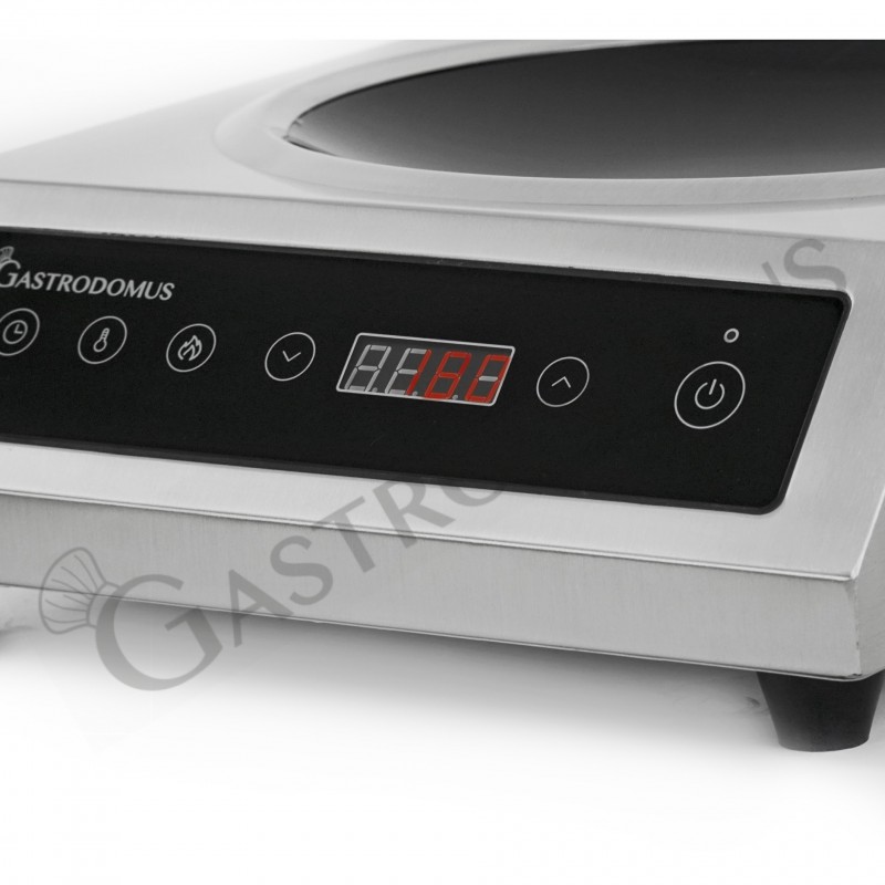 Induktionswok / Wok-Induktionskochplatte, 1 Kochzone, B 340 mm x T 445 mm x H 130 mm, 3500 W