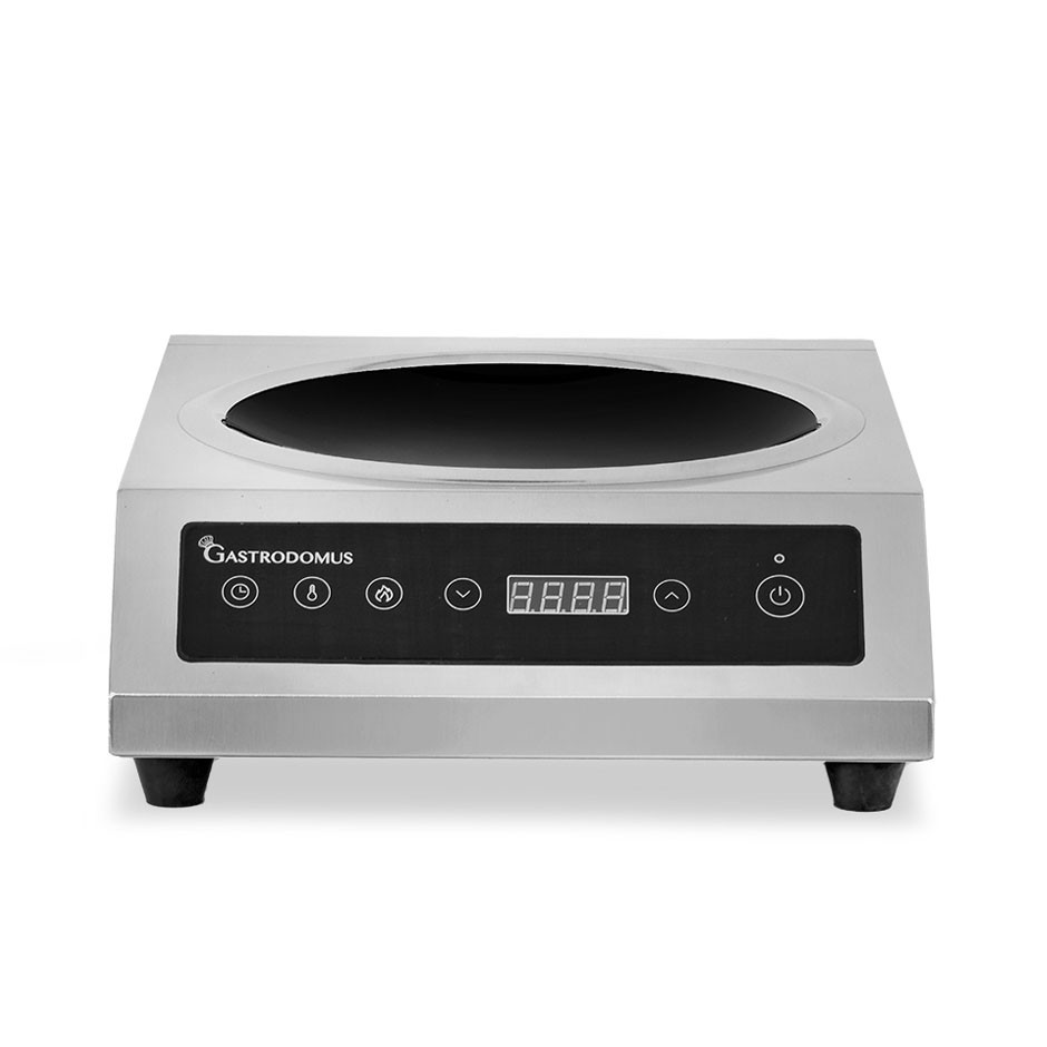 Induktionswok / Wok-Induktionskochplatte, 1 Kochzone, B 340 mm x T 445 mm x H 130 mm, 3500 W