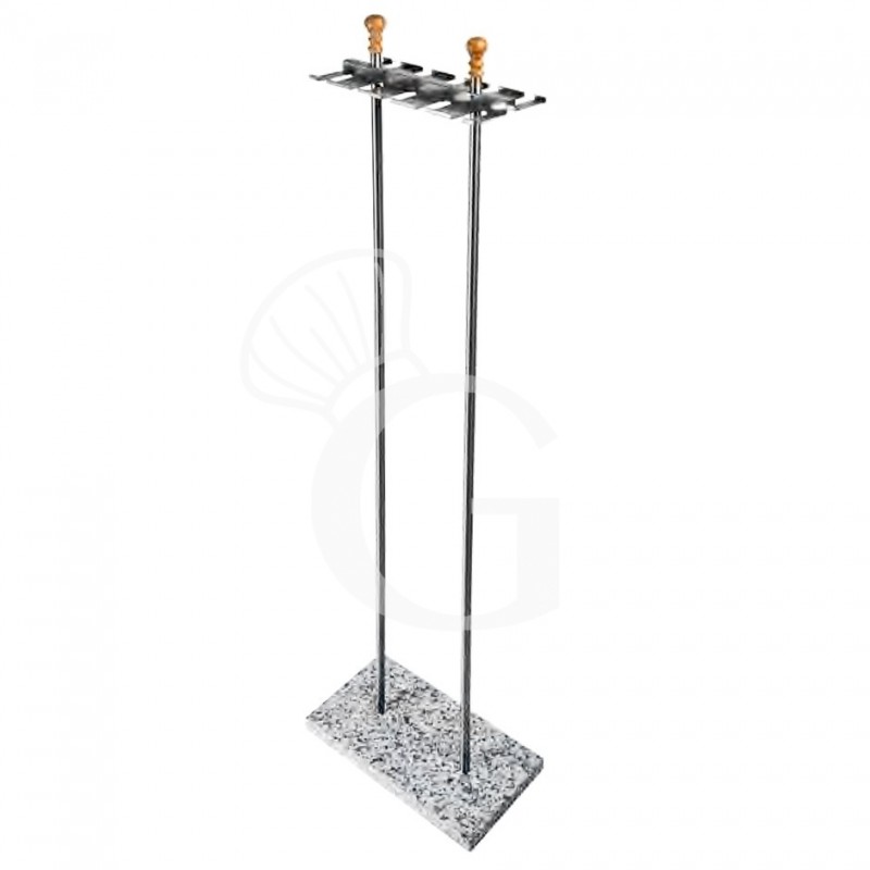 Ständer/Halter für Pizzaschaufel, 10 Halter, vertikal, B 450 mm x 320 mm x 1800 mm
