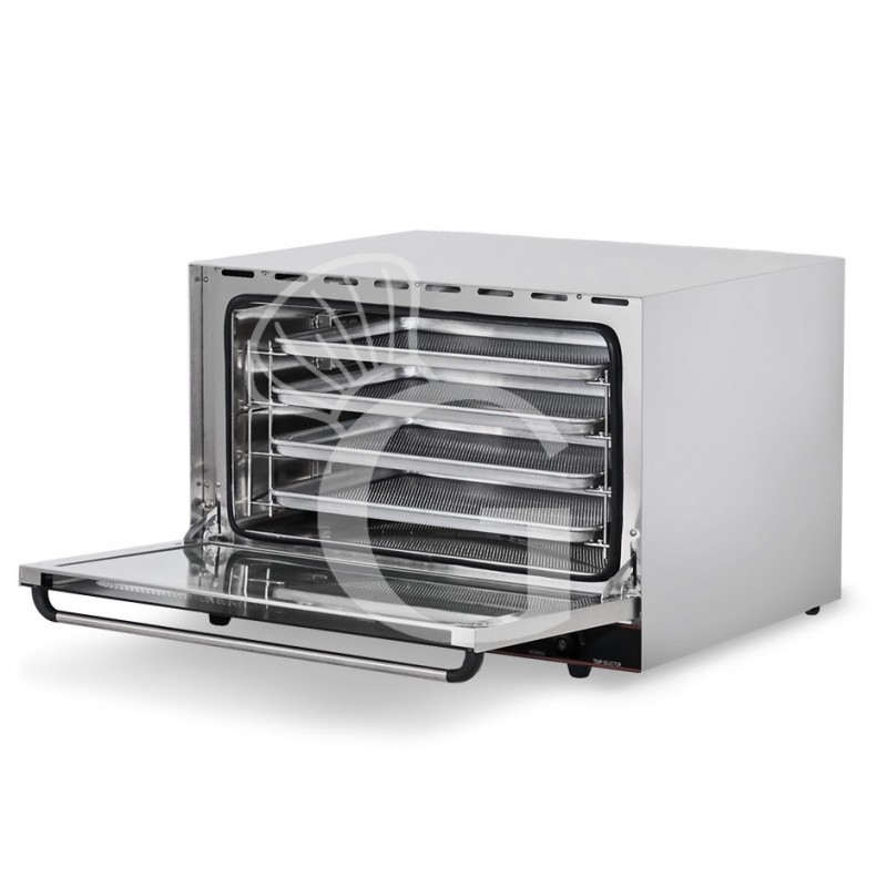 Elektro Heißluftdämpfer / Kombidämpfer, Klapptür, mechanische Steuerung, 4 Backbleche (600x400 mm), 6,4 kW