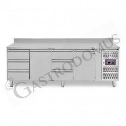 copy of Tavolo refrigerato - 2 porte e 6 cassetti - alzatina - Prof. 700 -2°C/+8°C