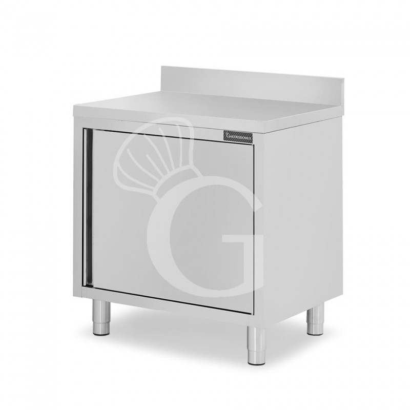 Schranktisch aus Edelstahl 1 Flügeltür Aufsatz B 700 mm x T 800 mm x H 950 mm