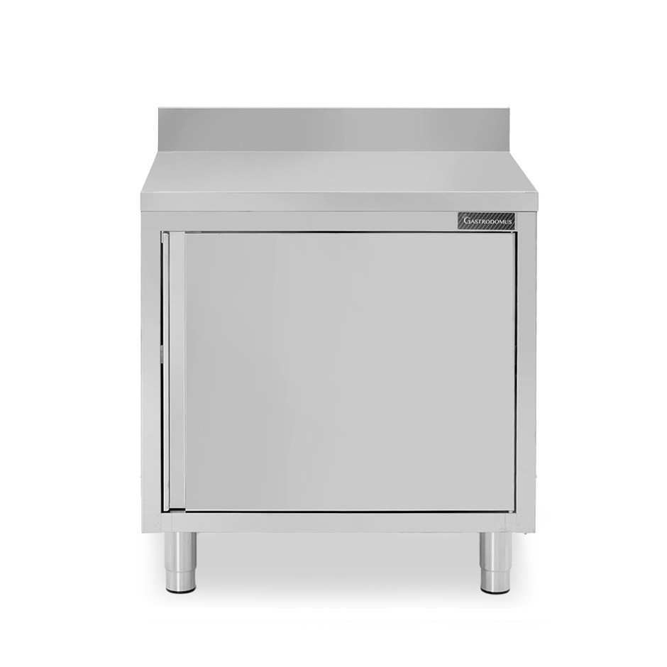 Schranktisch aus Edelstahl 1 Flügeltür Aufsatz B 700 mm x T 800 mm x H 950 mm