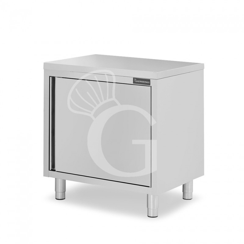 Schranktisch aus Edelstahl 1 Flügeltür B 700 mm x T 600 mm x H 850 mm