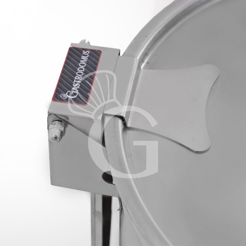 Abfalleimer mit Fußpedal, rund, Ø 390 mm, Edelstahl, 50 Liter