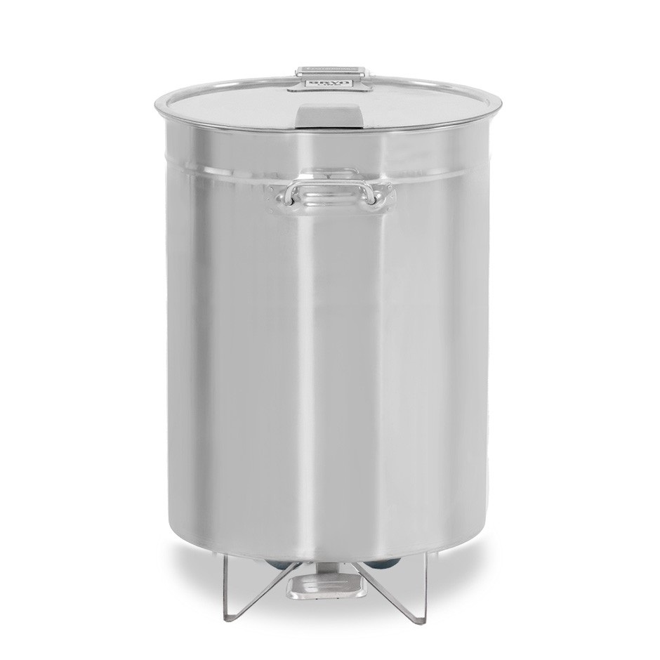 Abfalleimer – rund – Durchmesser 45 – Edelstahl – 100 L – Pedalöffnung