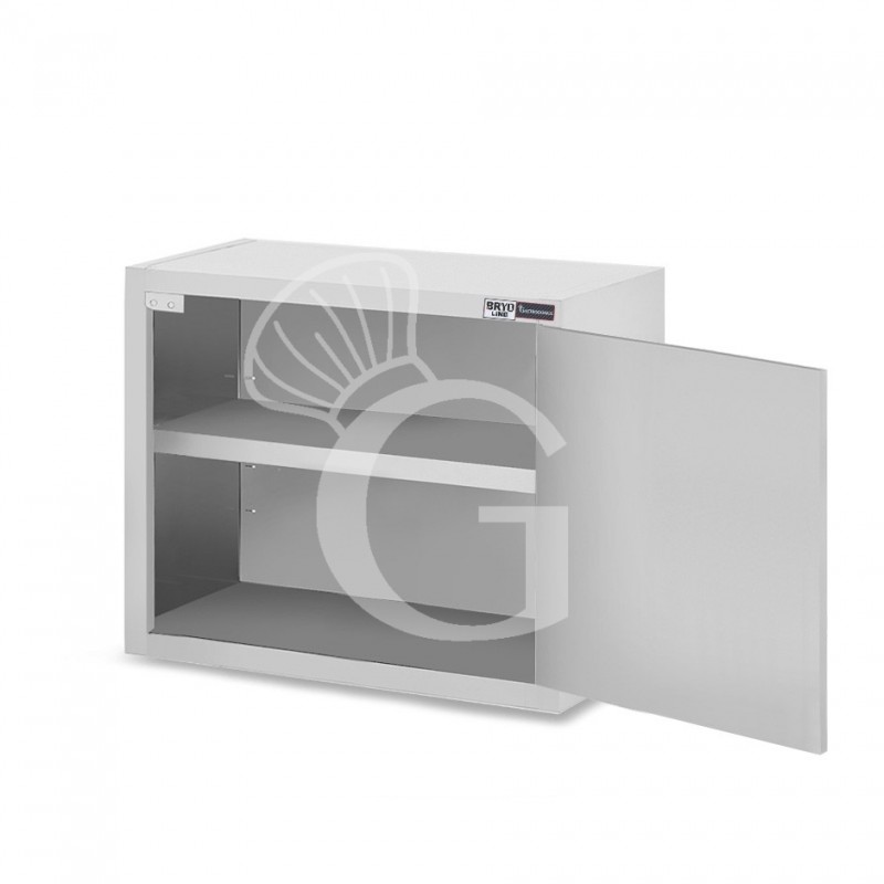 copy of Pensile in acciaio inox con 1 porta battente, 1 ripiano, L 600 x P 400 x H 650 mm