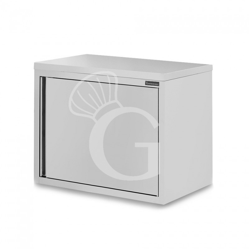 Wandhängeschrank, Edelstahl, 1 Flügeltür, 1 Zwischenboden, B 500 mm x T 400 mm x H 800 mm