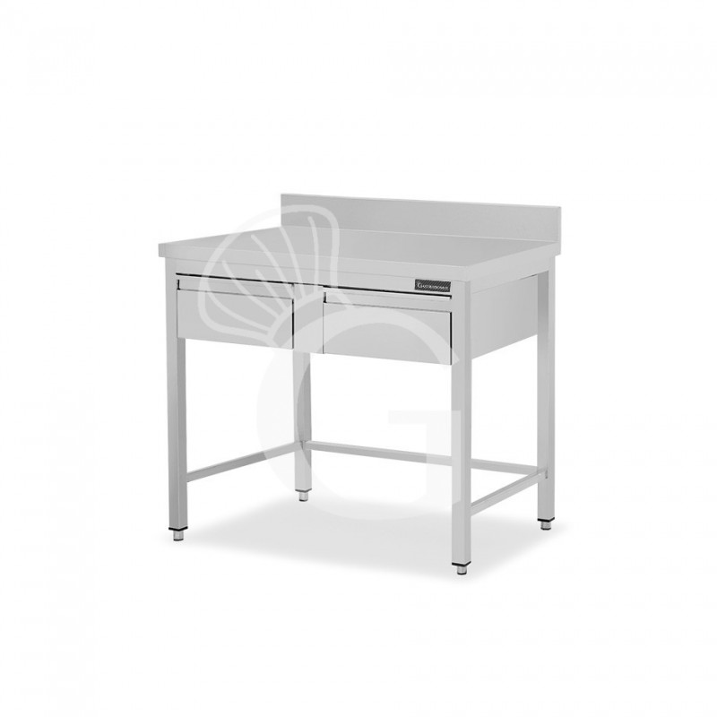 Edelstahltisch 2 Regalböden Aufsatz B 1000 mm x T 700 mm x H 950 mm