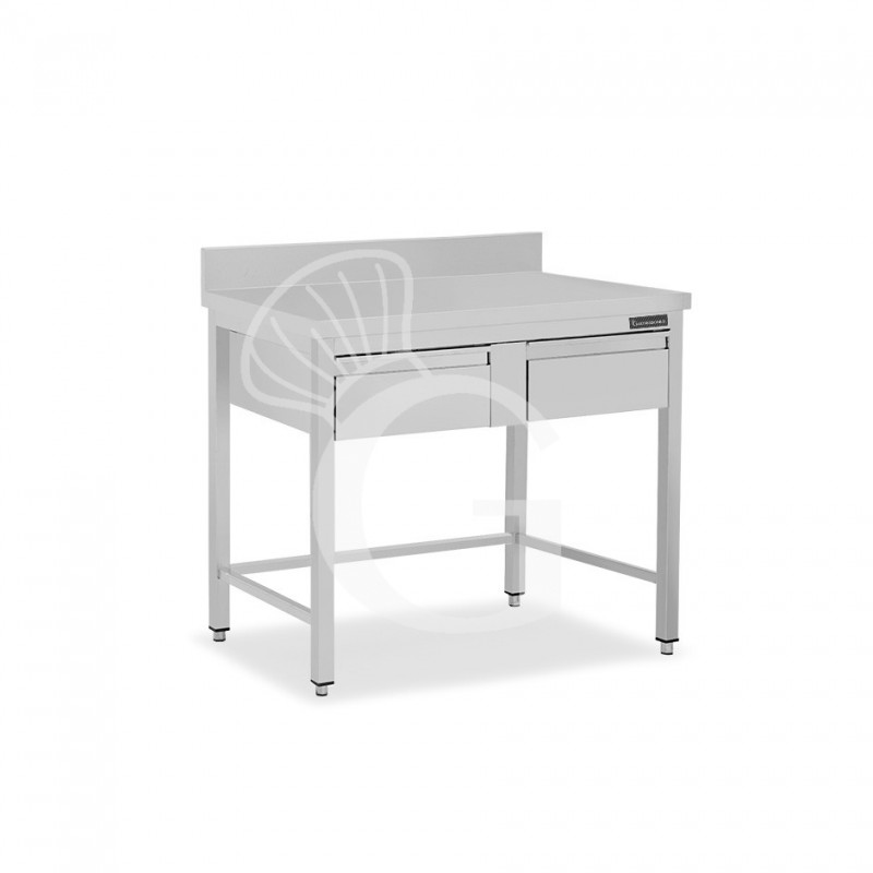 Edelstahltisch 2 Regalböden Aufsatz B 1000 mm x T 700 mm x H 950 mm