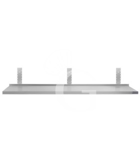 Wandbord aus Edelstahl, B 1800 mm x T 400 mm x H 350 mm