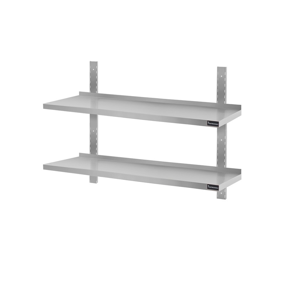 Mensola in acciaio inox doppia, L 700 mm x P 300 mm x H 700 mm