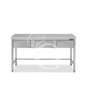 Edelstahltisch 3 Schubladen B 1500 mm x T 700 mm x H 850 mm