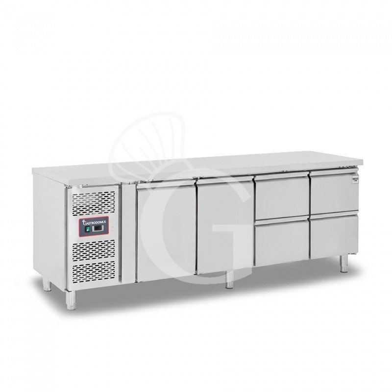 copy of Tavolo refrigerato - 3 porte e 2 cassetti - Prof. 700 - temperatura -2°C/+8°C