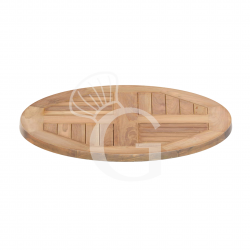 TISCHPLATTE AUS TEAK FÜR AUßENBEREICHE, DURCHMESSER 700 MM