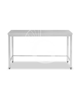 Tavolo semplice in acciaio inox con misure L 1900 mm x P 800 mm x H 850 mm