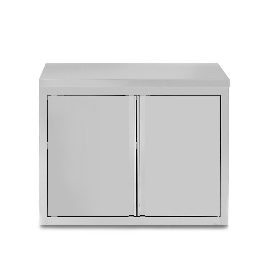 Wandhängeschrank, Edelstahl, 1 Flügeltür, 1 Zwischenboden, B 800 mm x T 400 mm x H 800 mm