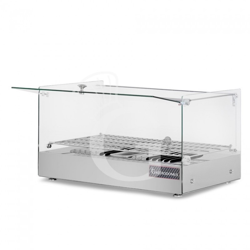 Wärmevitrine (35 Liter), Edelstahl und Glas, +30°C/+90°C, B 554 mm X T 361 mm X H 311 mm