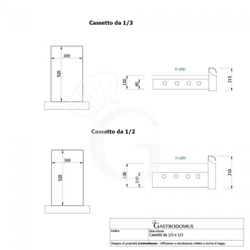 copy of Tavolo refrigerato - 1 porta e 8 cassetti- Prof. 700 - temperatura -2°C/+8°C