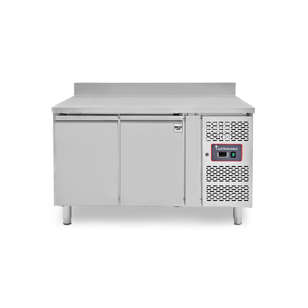 Kühltisch, 2-türig, Aufkantung, Tiefe 700 mm, -2°C/+8°C, Energieklasse E