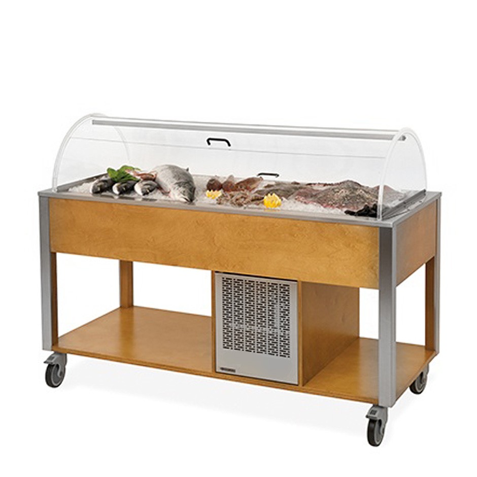 Gekühlter Wagen für Fisch, +4°C/+10°C, B 1610 mm x T 680 mm x H 1200 mm