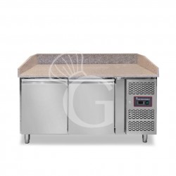 Pizzakühltisch, 2 Türen, 390 Liter, Gitter 600 x 400 mm