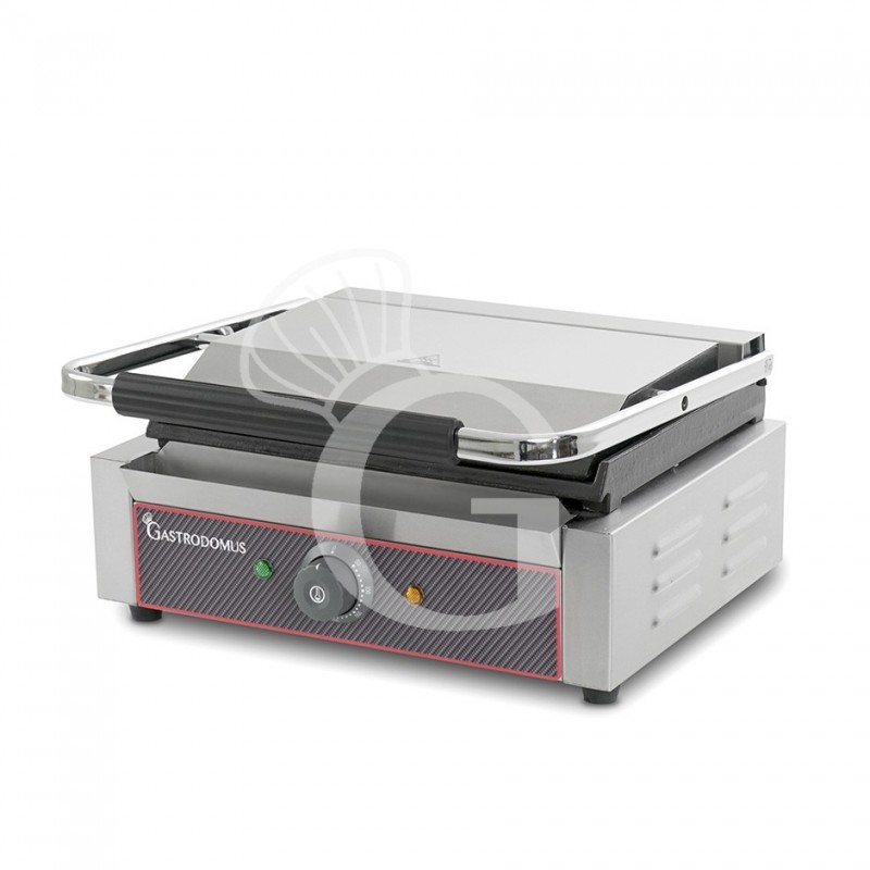 Kontaktgrill, gerillte Grillplatte aus Gusseisen, B 410 mm x T 380 mm x H 210/520 mm