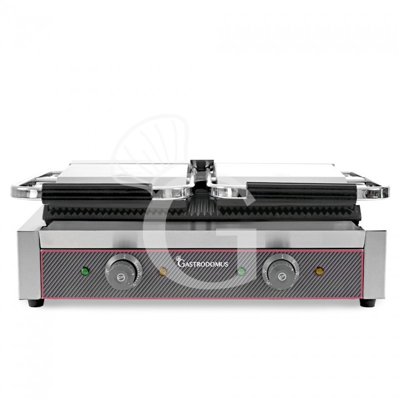 doppel kontaktgrill gerillte grillplatte aus gusseisen b 570 mm x t 380 mm x h 210520 mm