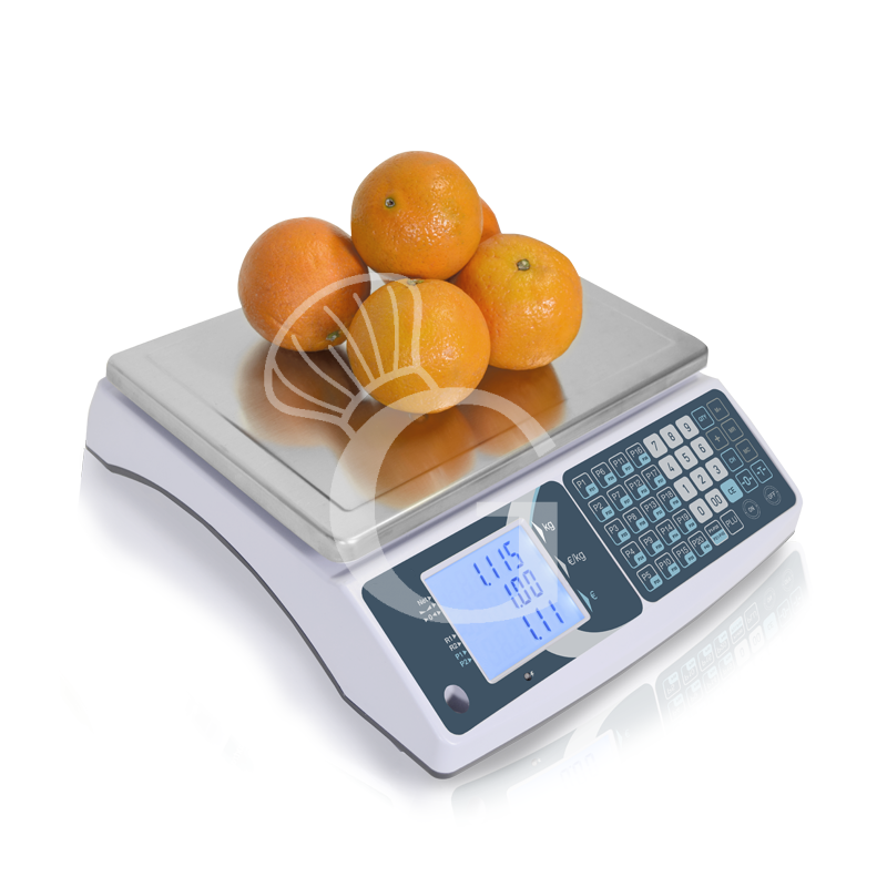 Geeichte Ladenwaage / Marktwaage ohne Hochanzeige,  Tragkraft 30 kg, Präzision auf bis 5/10 g,  B 330 mm x T 345 mm x H 117 mm