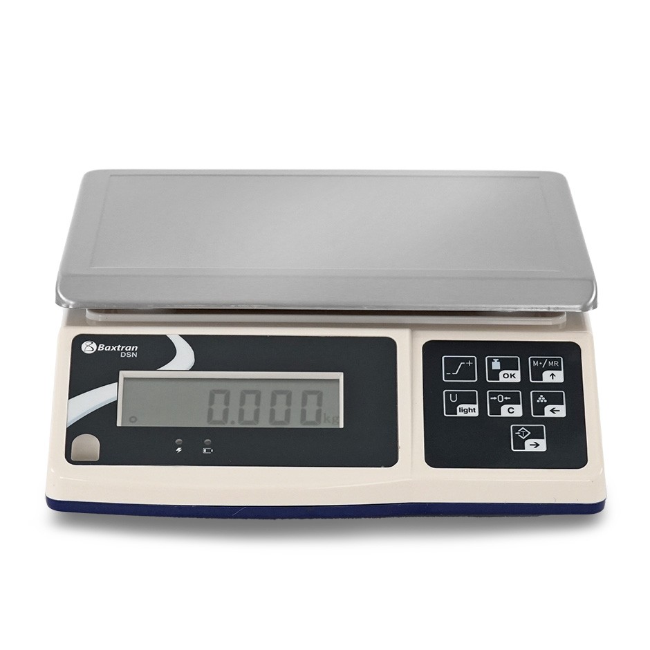 Kontrollwaage aus ABS, mit LCD-Display, Tragkraft: 30 kg, Präzision auf bis zu 1 g, B 370 mm x T 330 mm x H 140 mm