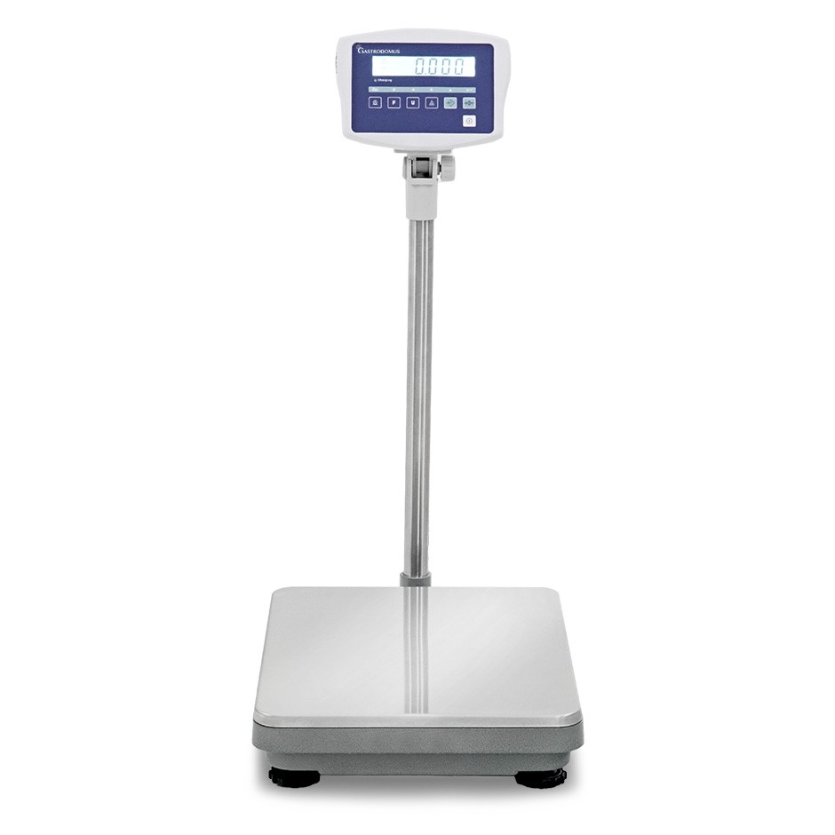 Plattformwaage mit Hochanzeige, einzellig, Tragkraft 60 kg, Präzision auf bis 5 g, B 420 mm x T 520 mm x H 900 mm