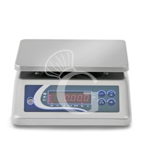 Kontrollwaage, Tragkraft: 6 kg, beidseitiges Display, Präzision auf bis zu 0,5 g, B 290 mm x T 240 mm x H 110 mm