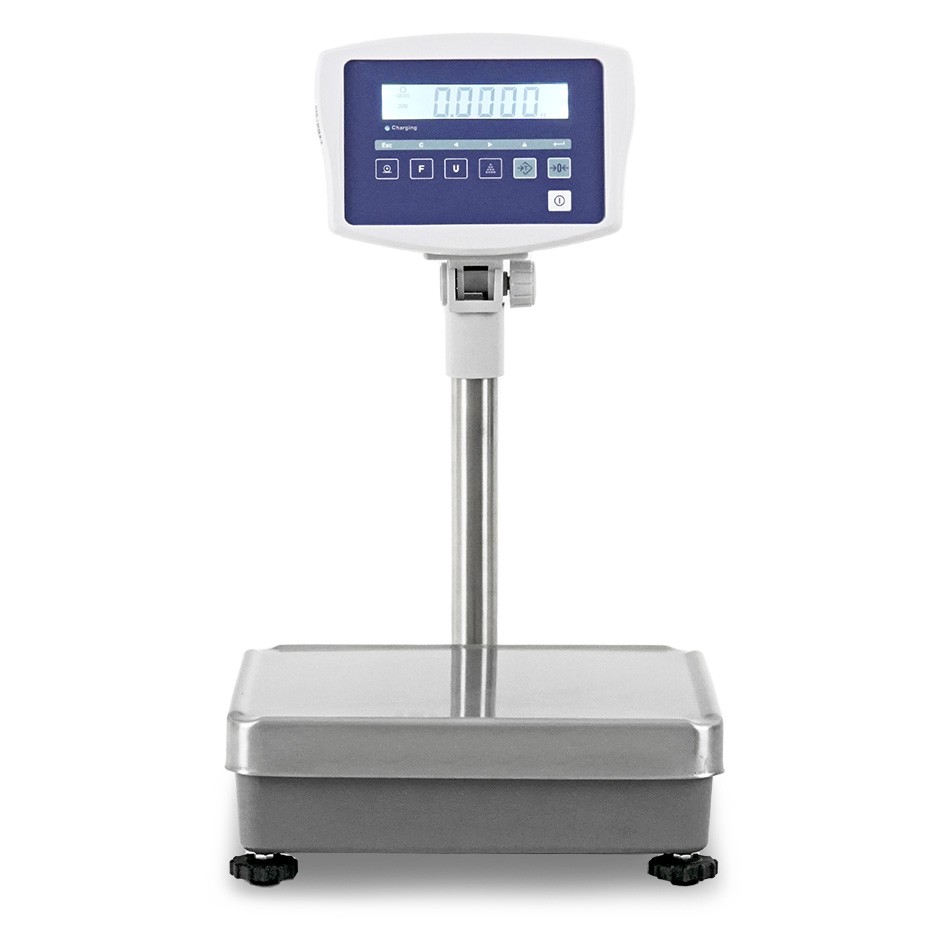 Plattformwaage mit Hochanzeige, einzellig, Tragkraft 15 kg, Präzision auf bis 1 g, B 360 mm x T 320 mm x H 600 mm
