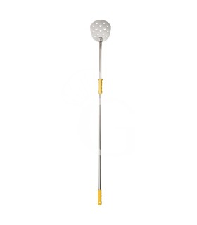 Pizzaschaufel, Titan, herzförmig-gelocht, Ø 260 mm, H 1700 mm