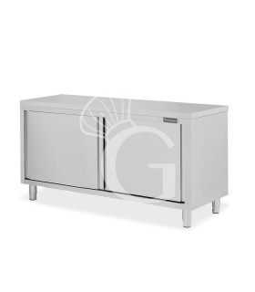 Durchreicheschrank, Edelstahl, Schiebetüren, B 1700 mm x 800 mm x  850 mm